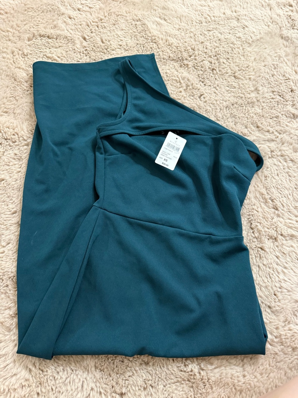 Windsor Teal Asymmetrical Dress